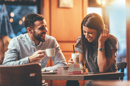 Couple at café